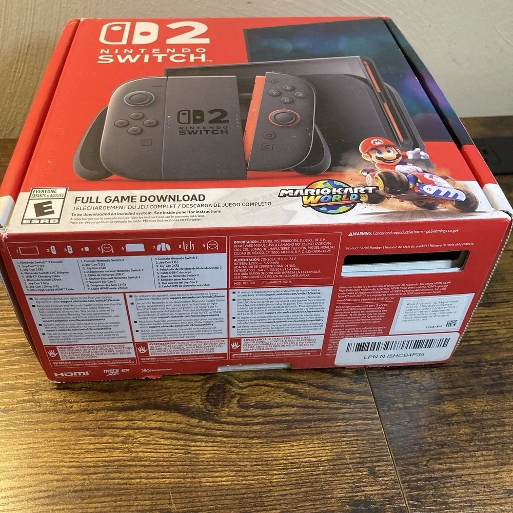 Nintendo Switch 2 Mario Kart Bundle EMPTY BOX ONLY + Guidelines & Holiday Guide